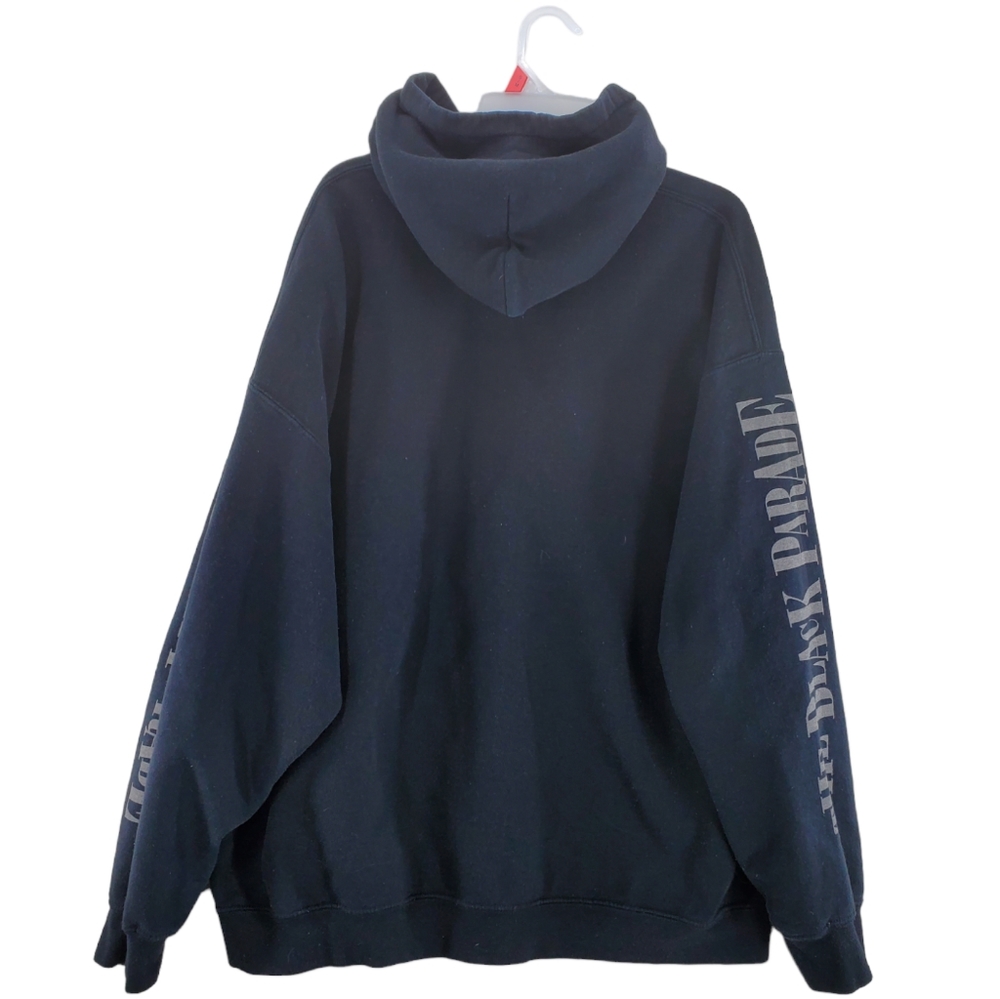 My Chemical Romance Hoodie Sweatshirt Mens 2XL Fleece Band Skeleton Black Parade - Picture 3 of 9